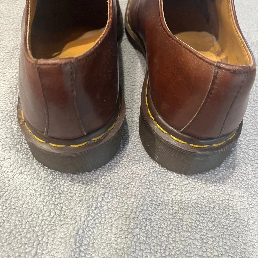 Dr. Martens 1461 Brown Leather Oxford Shoes Made in England Mens Vintage US9